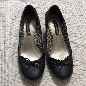 Black AE wedge heels